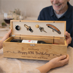 Personalised 60th Birthday Wine Bottle Gift Set