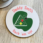 Personalised Snooker Or Pool Dad Coaster