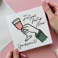 Personalised Put Your Feet Up Prosecco Mum Card