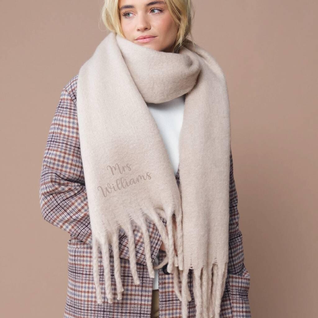 Personalised Fluffy New Wife Scarf