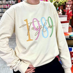 Personalised Year Of Birth Colourful Jumper