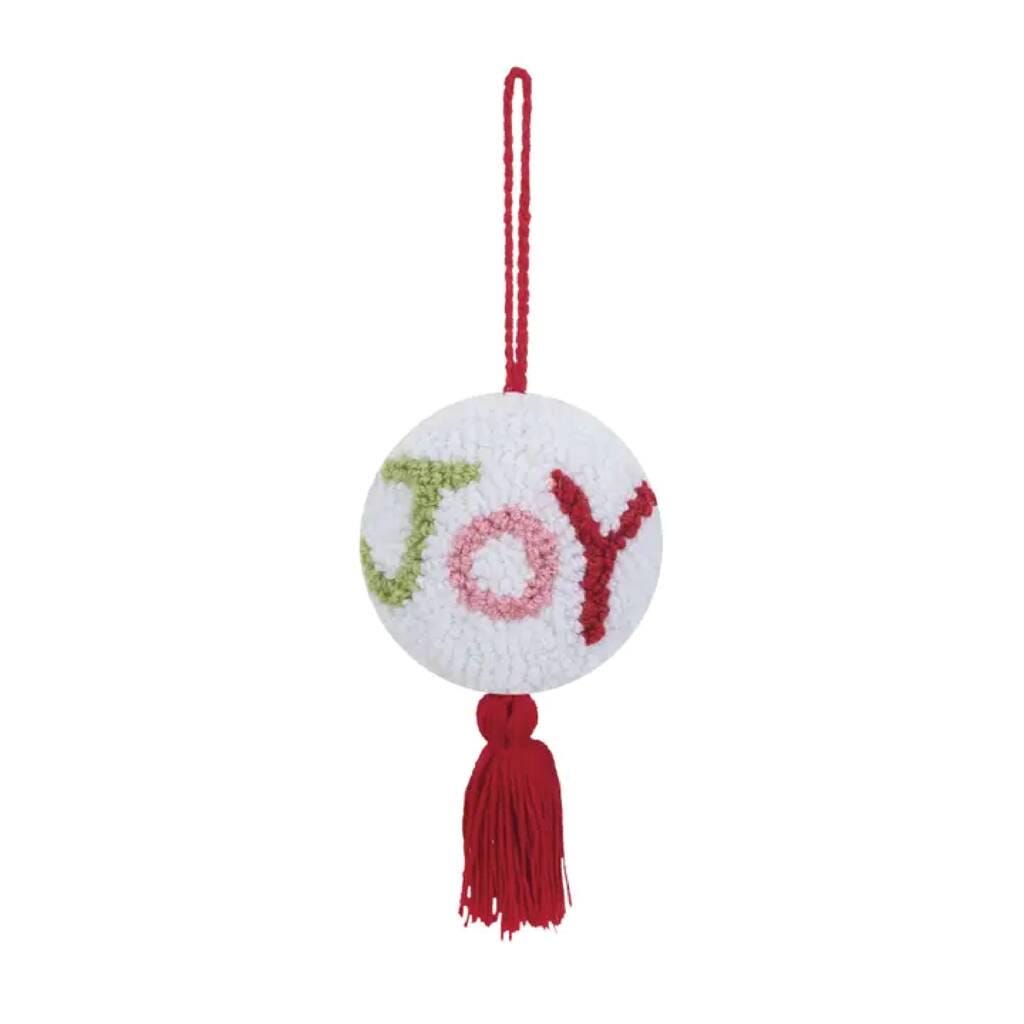 Personalised Joy Hook Christmas Bauble