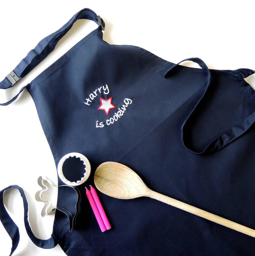 Kids Personalised Embroidered Apron