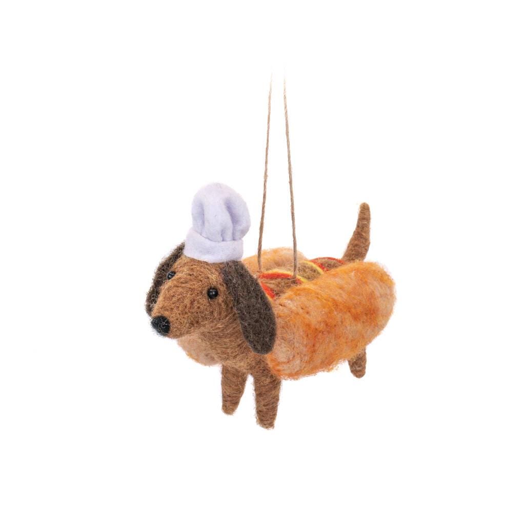 Personalised Hot Sausage Dog Christmas Decoration