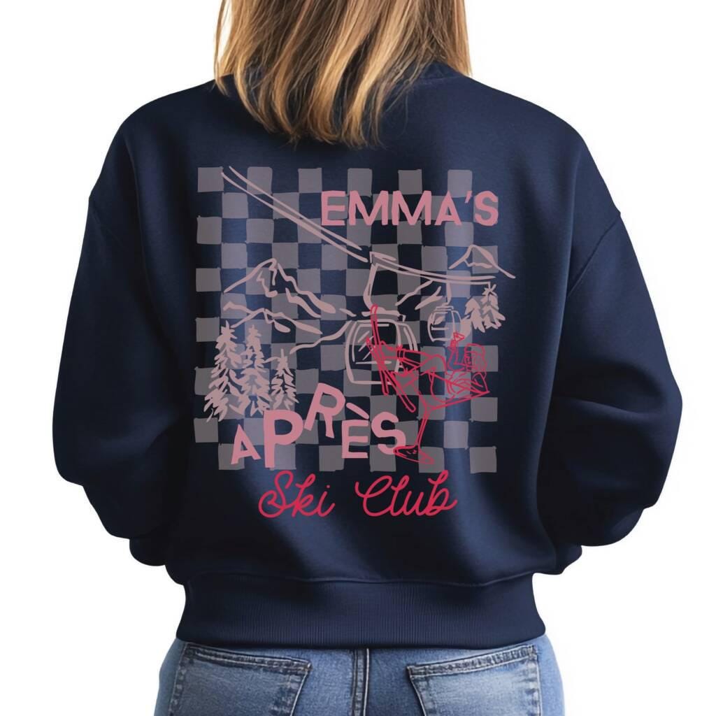 Personalised Cocktail Apres Ski Club Skiing Jumper