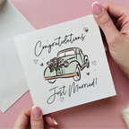 Wedding Car Just Married Wedding Card