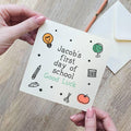 Personalised First Day Of School Drawing Card
