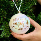 Personalised Copper Engagement Bauble