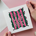 You're Married Stripe Wedding Card