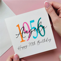 Personalised Birth Year 70th Birthday Card