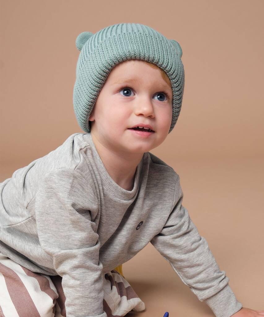 Personalised Knitted Baby Winter Hat With Ears
