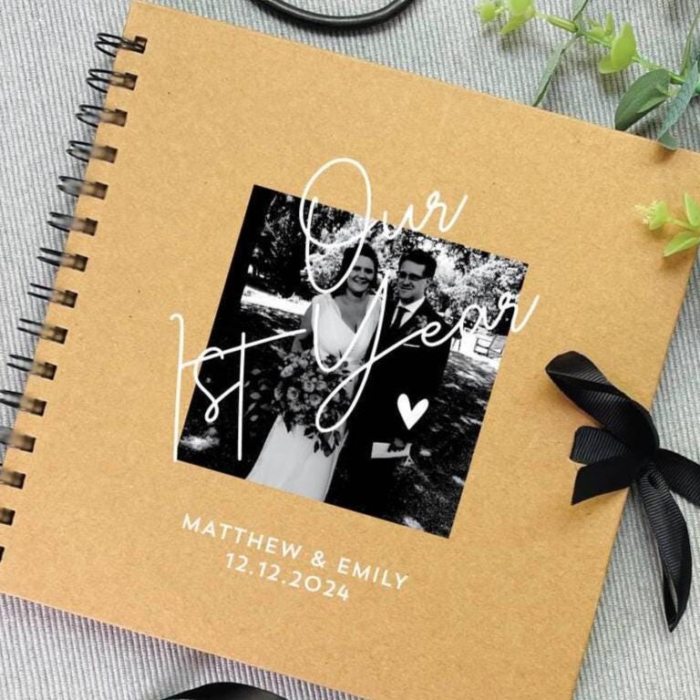 Personalised Our First Year 1st Anniversary Scrapbook