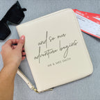 Personalised And So Our Adventure Begins Travel Wallet for Honeymoon