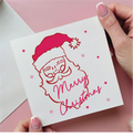 Santa Face Christmas Card