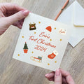 Personalised Christmas Objects Baby First Christmas Card
