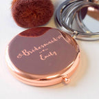 Engraved Bridesmaid Compact Mirror