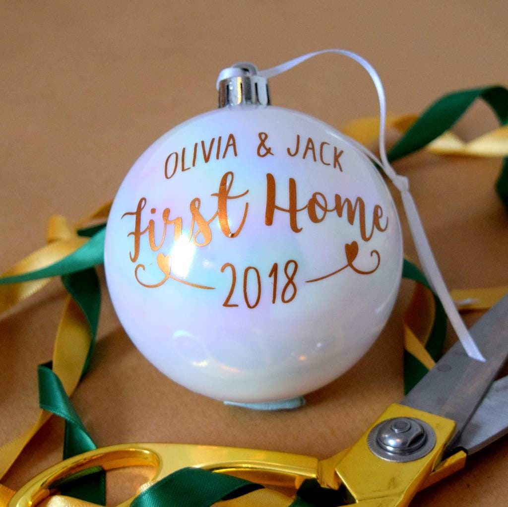 Personalised First Home Bauble