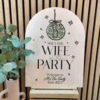 Personalised Arched Wife Of The Party Hen Do Sign