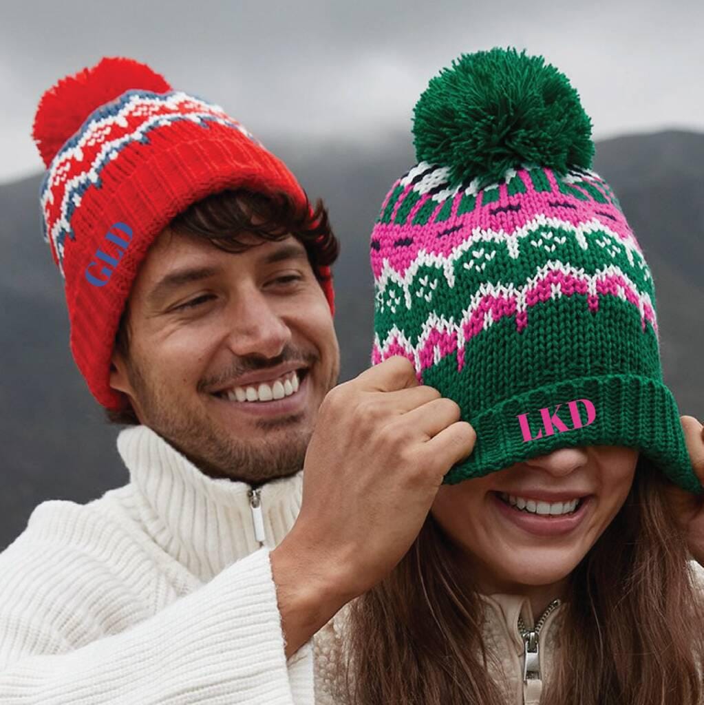Personalised Retro Ski Hat For Winter