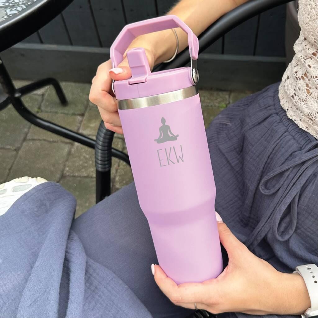 Personalised Water Bottle For Yoga Or Pilates