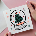 Snow Globe Wonderful Grandson Christmas Card