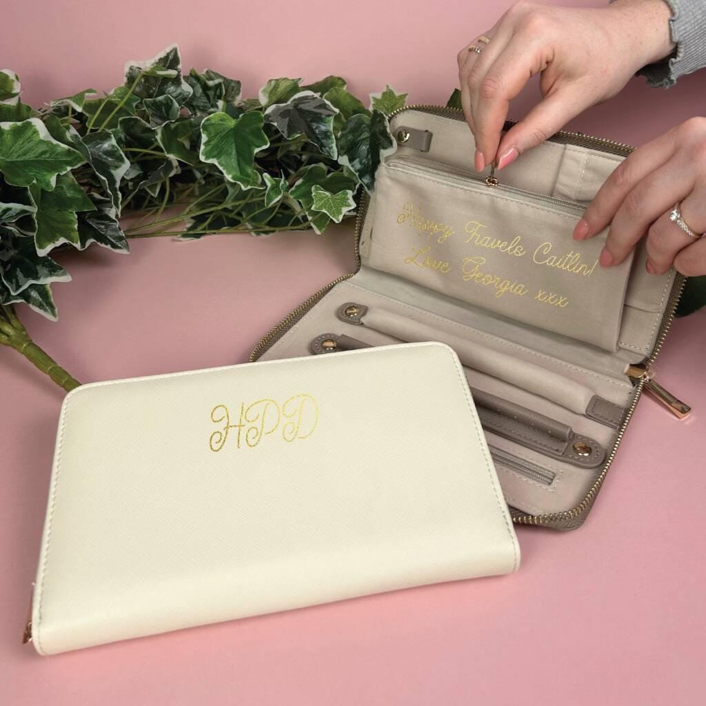 Initial Travel Jewellery Case With Secret Message