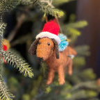 Personalised Sausage Dog Christmas Decoration