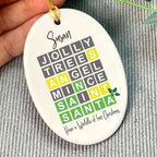 Personalised Wordle Christmas Decoration