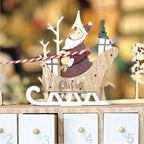 Personalised Wooden Santa Sleigh Advent Calendar