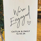 We're Engaged Wooden Engagement Party Sign