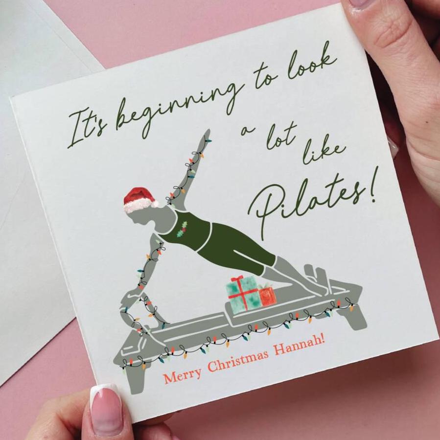 Personalised Reformer Pilates Christmas Card
