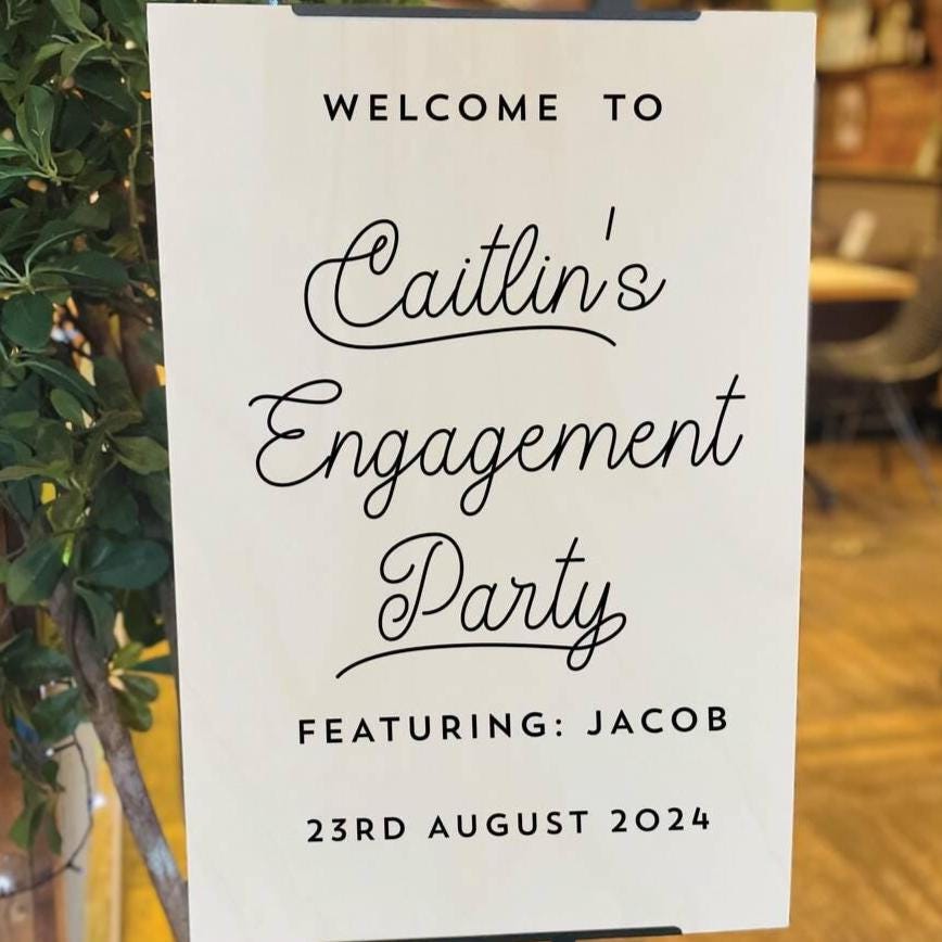 Featuring Groom Engagement Party Sign