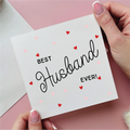 Best Husband Ever Hearts Card
