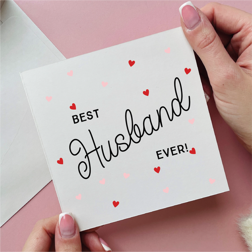 Best Husband Ever Hearts Card