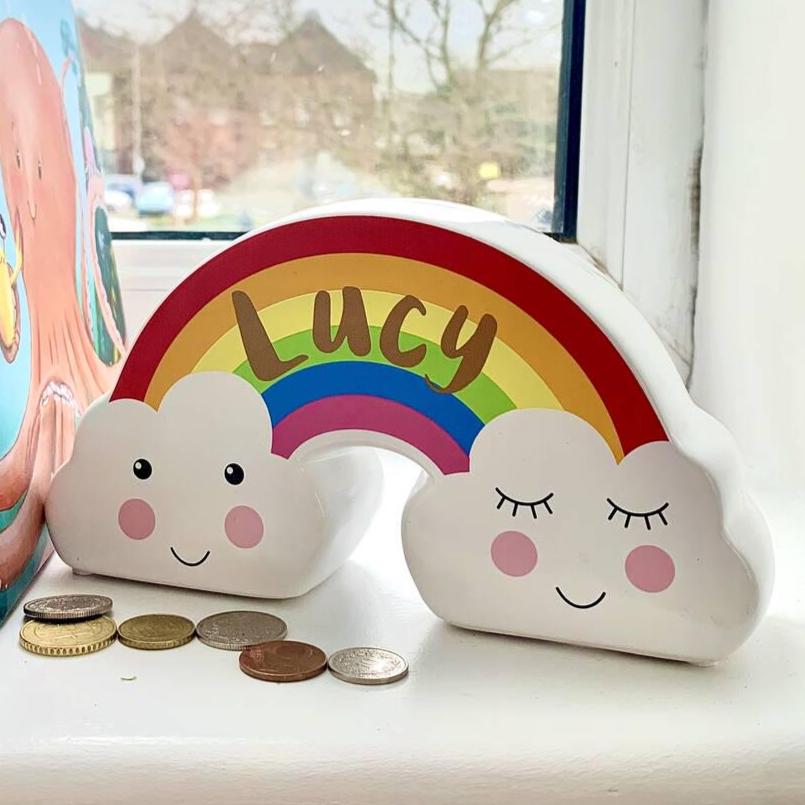 Personalised Rainbow Moneybox