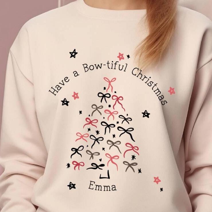 Personalised Bowtiful Christmas Jumper