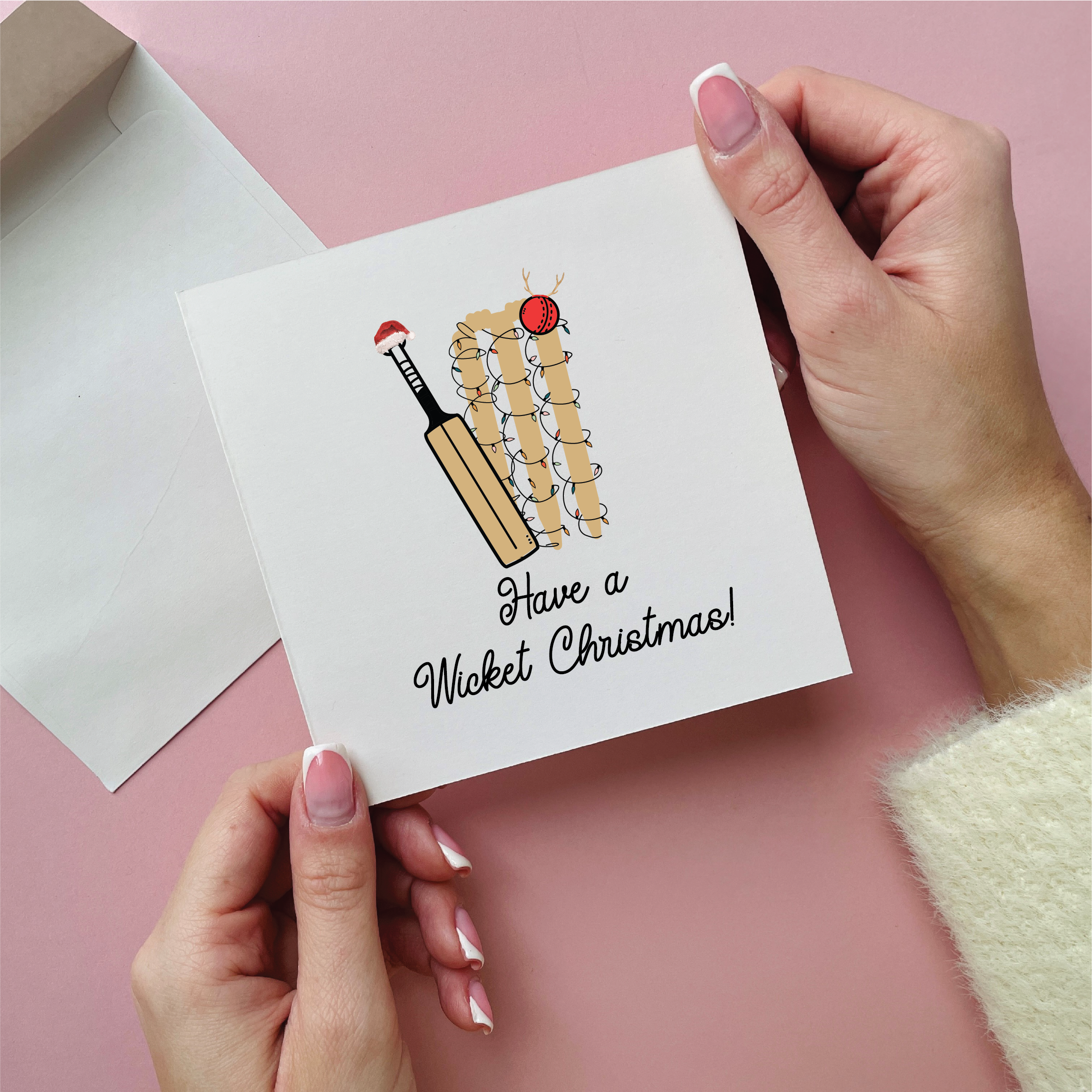 Wicket Christmas Cricket Christmas Card