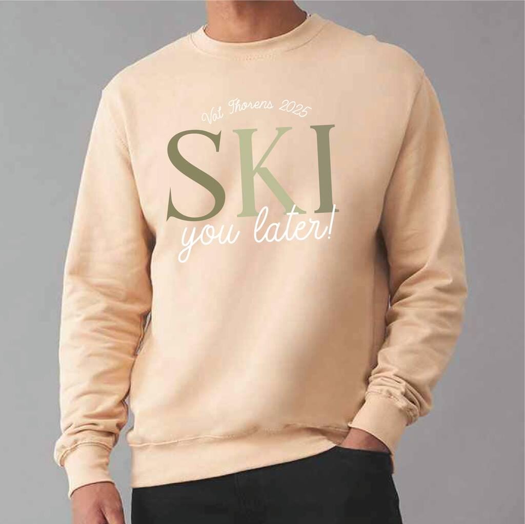 Personalised Ski You Later Skiing Jumper