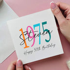 Personalised Birth Year 50th Birthday Card