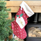 Personalised Spotty Christmas Stocking