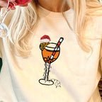 Personalised Santa Hat Aperol Spritz Christmas Jumper