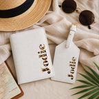 Personalised Leopard Name Passport And Luggage Set