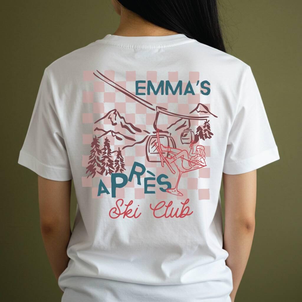 Personalised Cocktail Apres Ski Graphic T Shirt
