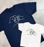 Personalised Daddy And Me Fist Bump T Shirts