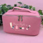 Personalised Mum's Night In Open Flat Washbag