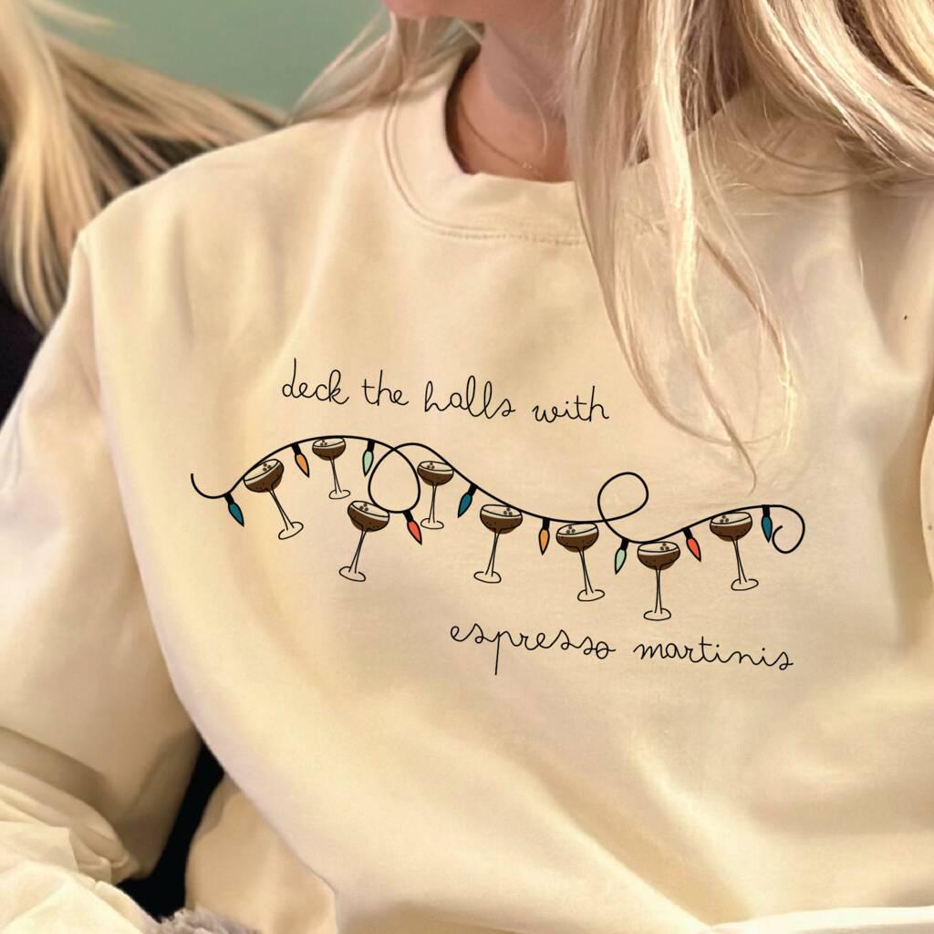 Deck The Halls With Espresso Martini Christmas Jumper