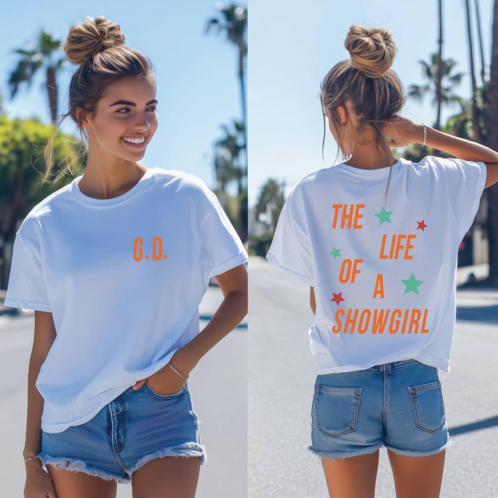 Personalised The Life Of A Showgirl T Shirt
