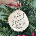 Personalised We're Engaged Christmas Decoration
