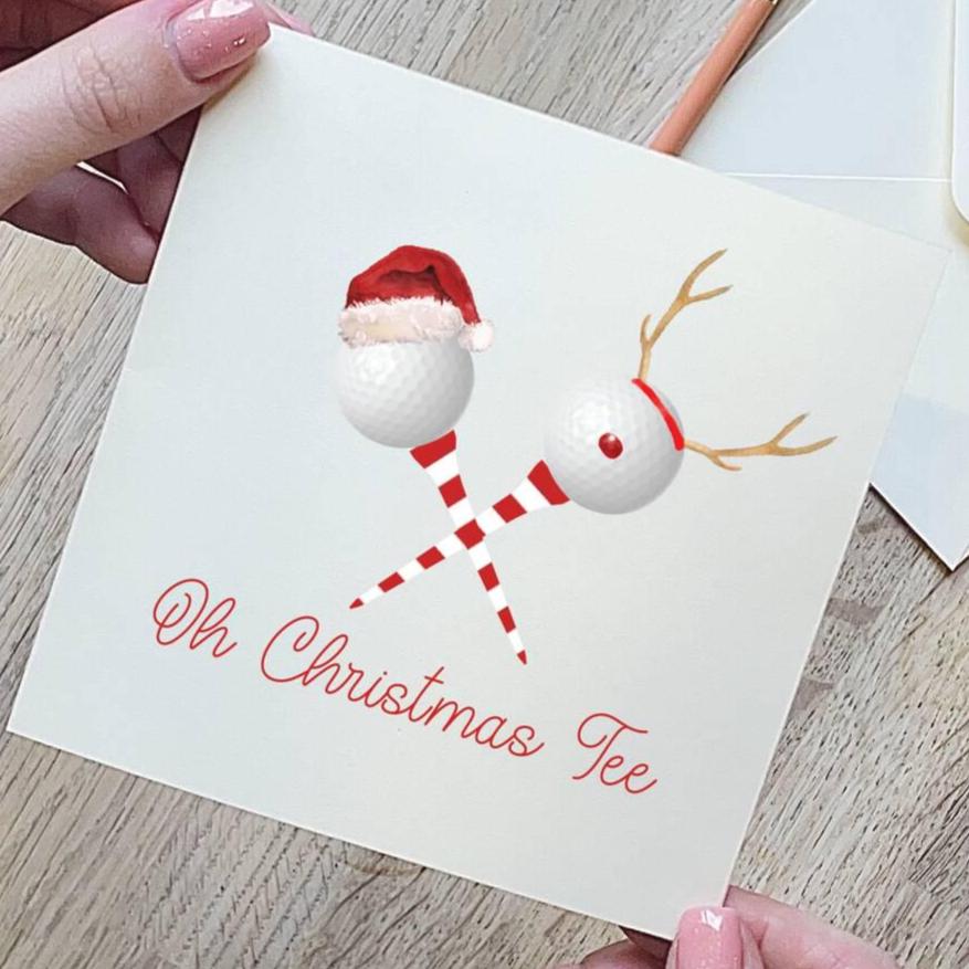Oh Christmas Tee Golf Christmas Card