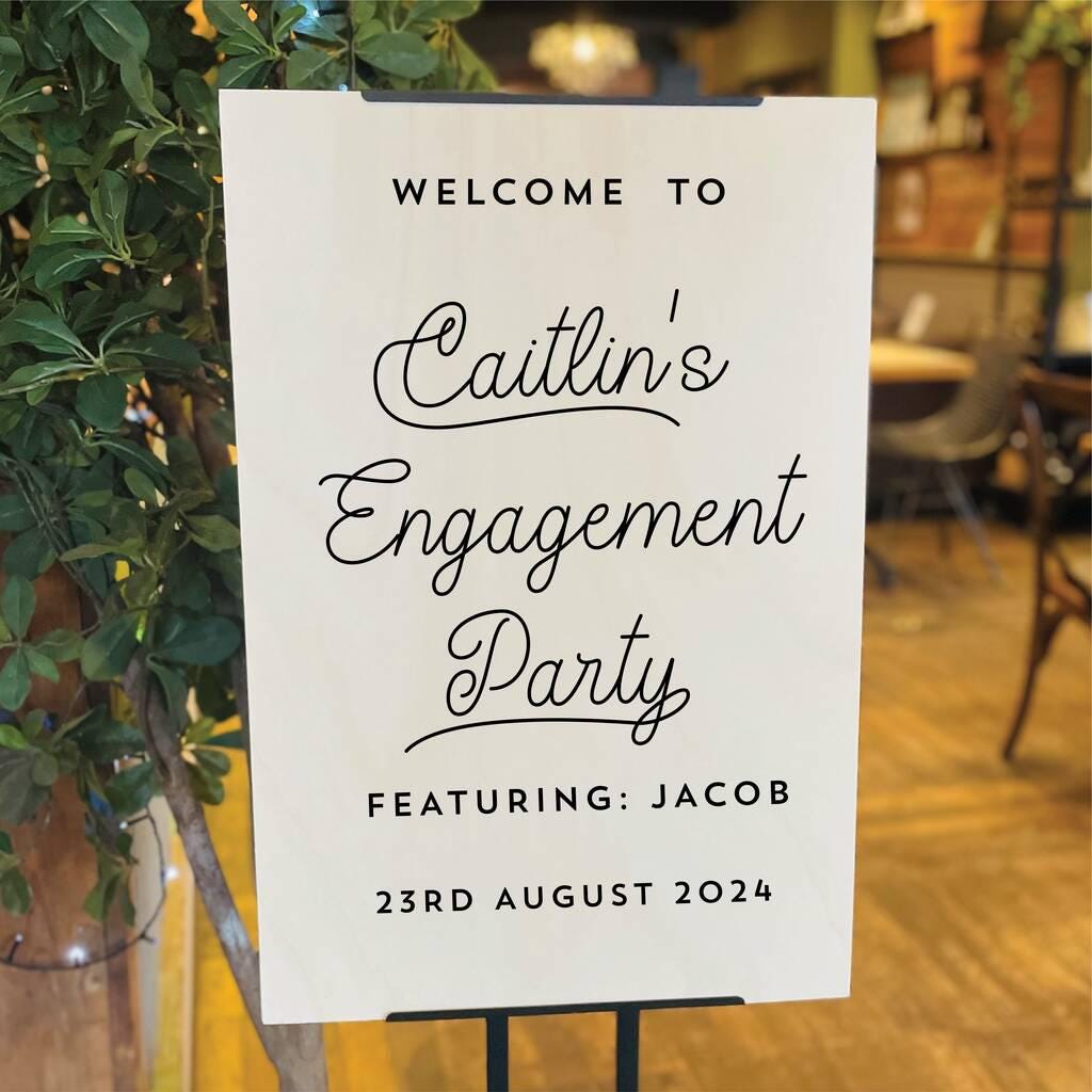 Featuring Groom Engagement Party Sign